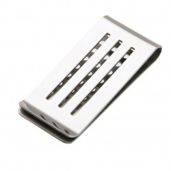 Cash holder - with cut out holes - stainless steel clampWallets