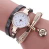 Modieuze meerlaagse armband met een horloge / kristallenArmbanden