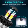 Motorcycle headlight LED bulb - 6000K white - BA20D / H4 - Hi Lo beam - 12V - 1200LMH4