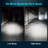 Motorcycle headlight LED bulb - 6000K white - BA20D / H4 - Hi Lo beam - 12V - 1200LMH4