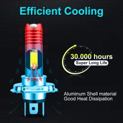 Car light bulb - waterproof - RGB - LED - H4 / H6 / H7 / BA20D / P15D-25-1 - DRLH7