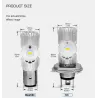 Motorcycle light bulb - LED CREE - H4 - BA20D - DC 9V~85V - 20W 1400LM - 6500KLights