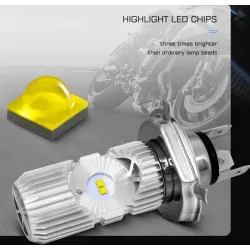 Motorcycle light bulb - LED CREE - H4 - BA20D - DC 9V~85V - 20W 1400LM - 6500KLights