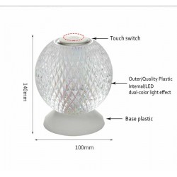 Italian night lamp - round crystal ball - USB - touch sensorLights & lighting