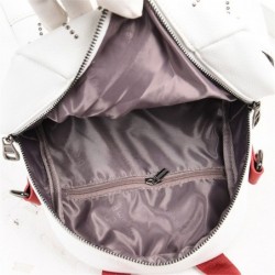 Luxe multifunctionele rugzak - schoudertas - met klinknagels - echt leerRugzakken