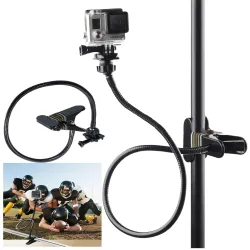 Clamp clip mount - selfie stick - adjustable - flexible extension - for GoPro Hero 9/8/7/6/5/4/2/ DJI OSMO Xiaomi YiMounts