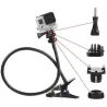 Clamp clip mount - selfie stick - adjustable - flexible extension - for GoPro Hero 9/8/7/6/5/4/2/ DJI OSMO Xiaomi YiMounts