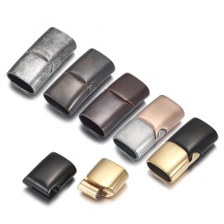 Magnetic buckle - clasp - for leather cord bracelets - stainless steel - DIY - 2 piecesBracelets