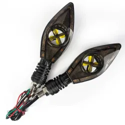 Motorcycle turn / signal lights - super bright - LED / DRL 12V - 2 piecesTurning lights