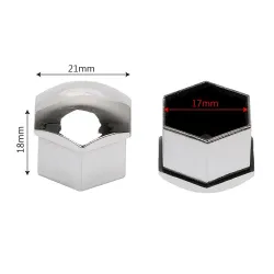 Velgafdekking - beschermmoeren - met clip - 17 mm - 20 stuksWiel onderdelen