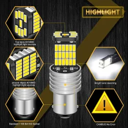 Car light bulb - waterproof - LED - DRL - P21W 1156 BA15S - 12V DC - 2 piecesTuning