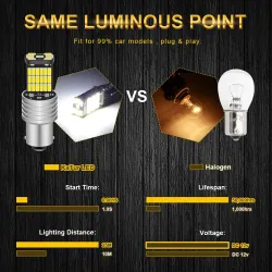 Car light bulb - waterproof - LED - DRL - P21W 1156 BA15S - 12V DC - 2 piecesTuning