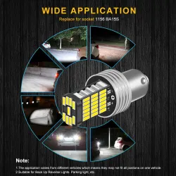 Car light bulb - waterproof - LED - DRL - P21W 1156 BA15S - 12V DC - 2 piecesTuning