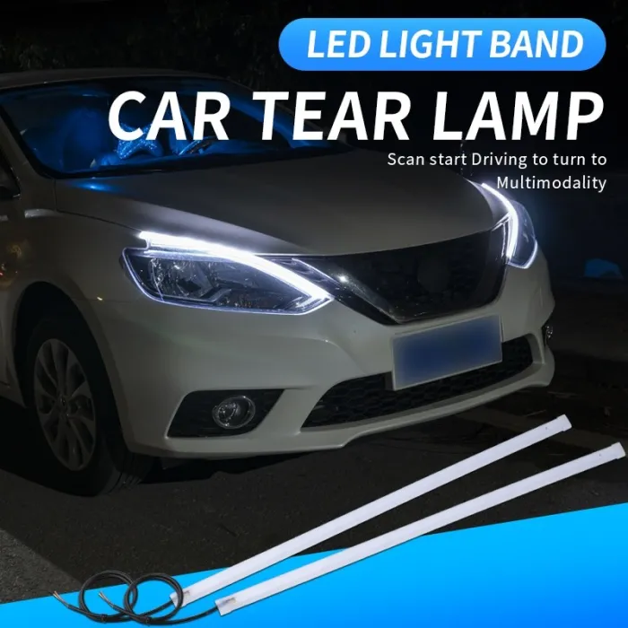 Car LED strip - DRL - turn signal light - flexible - waterproof - 12V - 2 piecesTuning