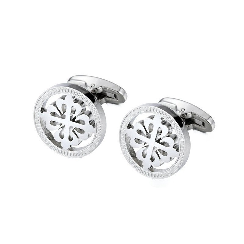 Elegante zilveren ronde manchetknopen - kruisvaarders - roestvrij staalManchetknopen