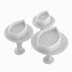 Koekjesvorm - decoratieve glazuurzuiger - bladvorm - 3 stuksBakvormen