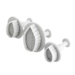 Koekjesvorm - decoratieve glazuurzuiger - bladvorm - 3 stuksBakvormen