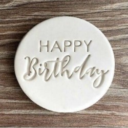 Koekjesvorm - Happy Birthday beletteringBakvormen