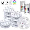 Dompel- / onderwaterlamp - voor aquarium / badkuip - 13LED - 16 RGB - IP68 - met RF-afstandsbedieningVerlichting