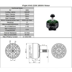 IFlight - motor - XING X2208 2208 1800KV 2450KV 2-6S FPV - voor DIY RC-racedroneMotor