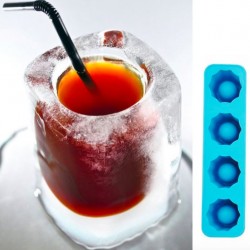 IJsblokjes in de vorm van een glas - siliconen bak - malBar producten