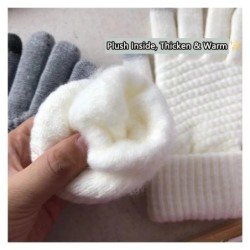 Warm thick winter gloves - touch screen function - cashmereGloves