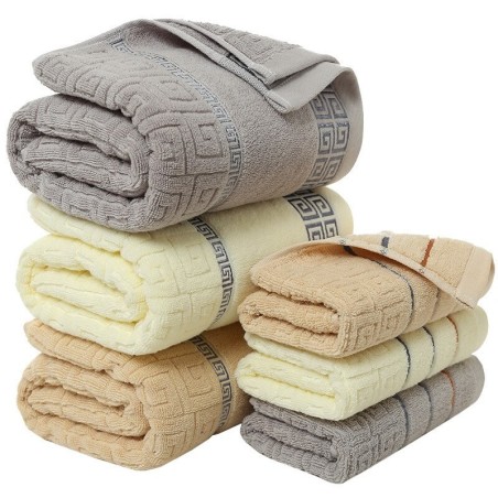 Luxurious large bath / face / hand towel - cotton - 70 * 140cm - 3 pieces setTextile