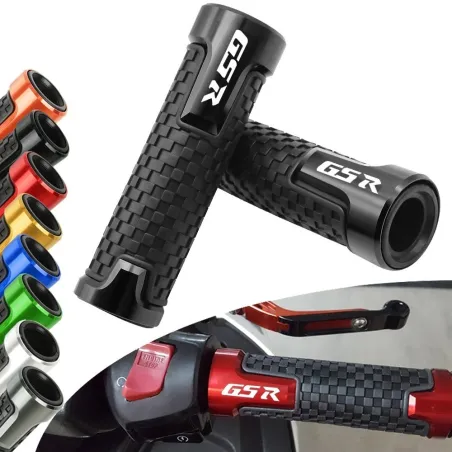 Handvatten motorfiets - aluminium / rubber - 22 mm - voor Suzuki / universeelHand Grips & End