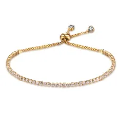Elegante armband - met zirkonia - verstelbaarArmbanden