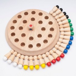 Memory matchstick - schaakbord - educatief speelgoed - houtenHouten