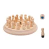Memory matchstick - schaakbord - educatief speelgoed - houtenHouten