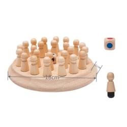 Memory matchstick - schaakbord - educatief speelgoed - houtenHouten