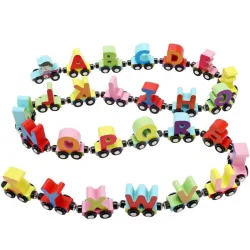 Magnetische treinen / auto's met letters / cijfers / insecten - houten - educatief speelgoedConstructie