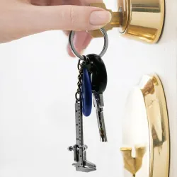 Sleutelhanger met mini-schuifmaatSleutelhangers