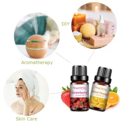 Essentiële oliën van fruit - aardbei / mango / watermeloen / passievrucht - voor diffusers / baden / cosmetica - 10 stuksLuch...