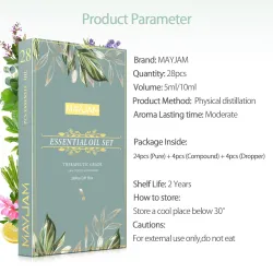 Puur natuurlijke etherische oliën - voor massage / baden / diffusers - 28 stuksLuchtbevochtigers