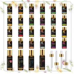 Puur natuurlijke etherische oliën - voor massage / baden / diffusers - 28 stuksLuchtbevochtigers