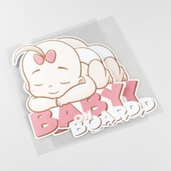 Baby On Board - sleeping baby - car stickerStickers