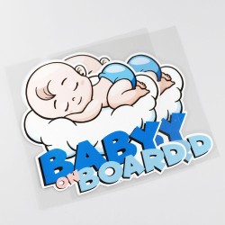 Baby On Board - slapende baby - autostickerStickers