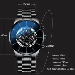 Modieus quartz horloge - roestvrij staalHorloges