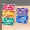Kleurrijke nylon haarelastieken - 50 stuksHaarspelden