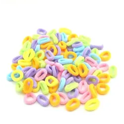 Kleurrijke haarelastieken - 100 stuksHaarspelden