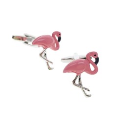 Klassieke manchetknopen - met roze flamingoManchetknopen