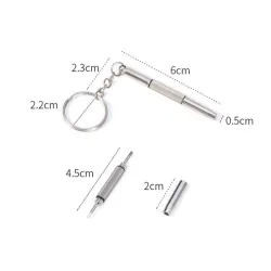 3 in 1 schroevendraaier sleutelhanger - mini schroevendraaier set - 2 stuksSleutelhangers