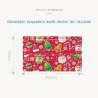 Beschermende gezichts-/mondmaskers - wegwerp - 3-laags - voor kinderen - kerstprint - 50 stuksMondmaskers