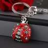 Metalen sleutelhanger - met lieveheersbeestje / strassSleutelhangers