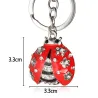 Metalen sleutelhanger - met lieveheersbeestje / strassSleutelhangers