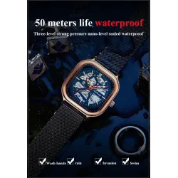 Skeleton Design - Black Technology - automatisch herenhorloge - waterdichtHorloges