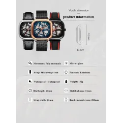 Skeleton Design - Black Technology - automatisch herenhorloge - waterdichtHorloges