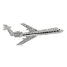 Sprankelende grote airbus / vliegtuig - elegante brocheBroches